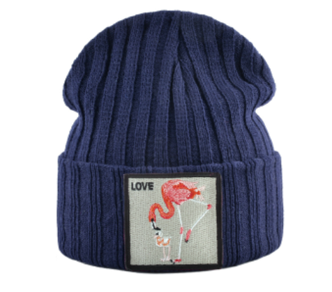 bonnet flamant rose femme