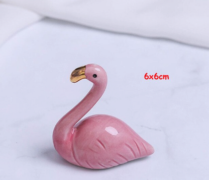 figurine de table en forme de flamant rose