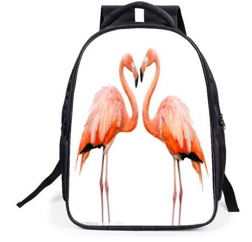 sac a dos fille flamant rose realiste