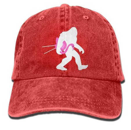 casquette velours rouge flamant rose humour