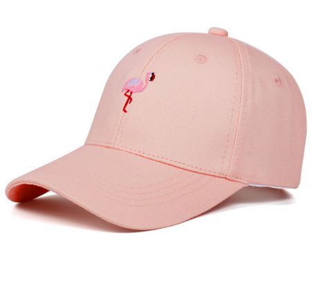 casquette rose avec flamant rose tendance