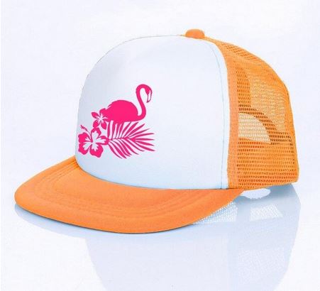 casquette orange flamant rose ocre corail mixte été