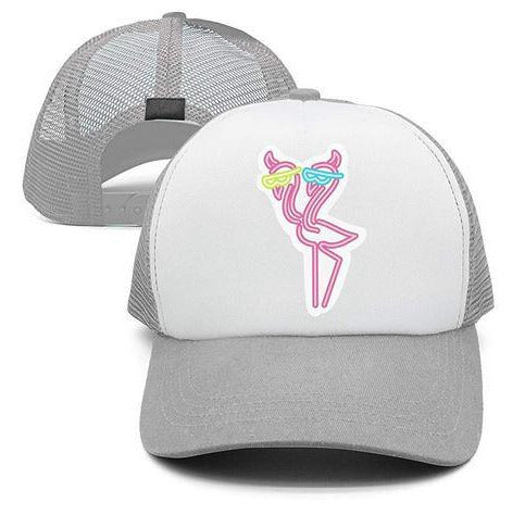 casquette tendance flamant rose neon