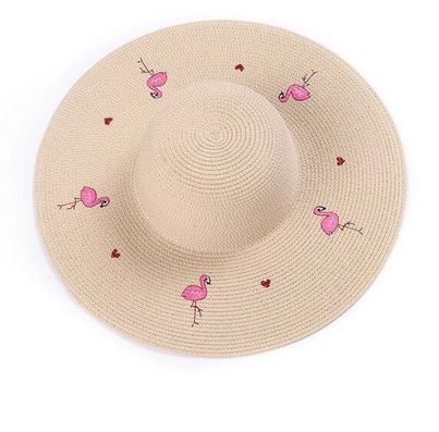 chapeau pour femme soleil avec flamant rose
