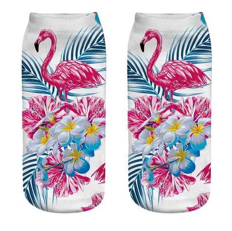 chaussettes flamant rose taille universelle