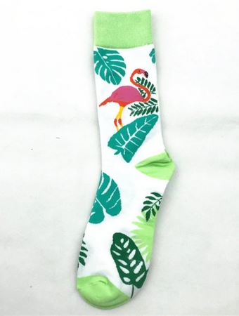 chaussettes flamant rose adulte
