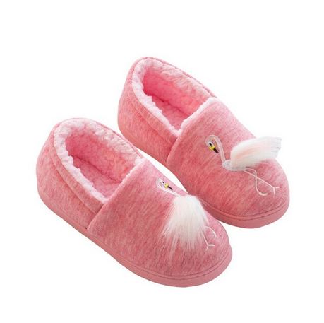 chaussons pour fille flamant rose