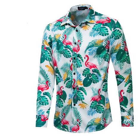 Chemise Manches Longues Flamant Rose