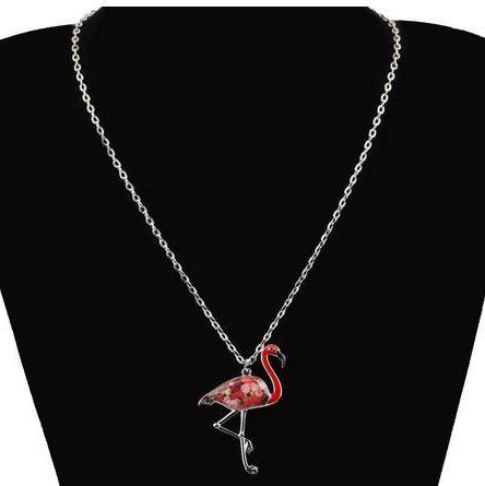 Collier Flamant Rose rouge