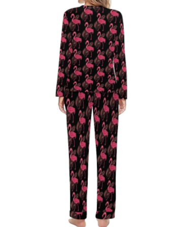 pantalon t shirt manches longues flamant rose pyjama
