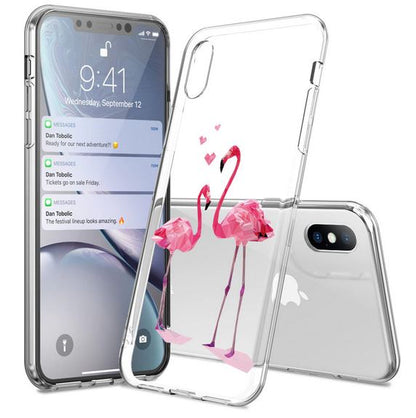 coque silicone souple flamant rose pour iphone