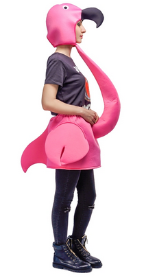 costume flamant rose pour adulte