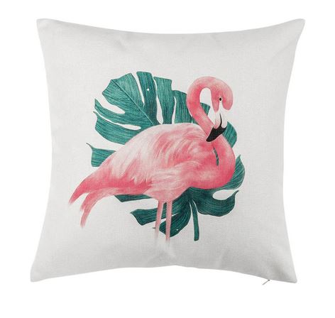 Coussin Flamant Rose Bananier