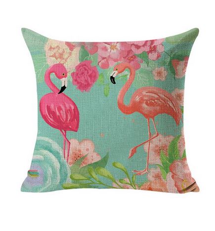 Coussin Flamant Rose Nature