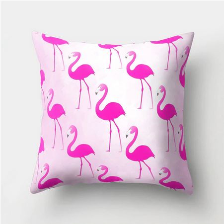 housse de coussin avec flamants roses