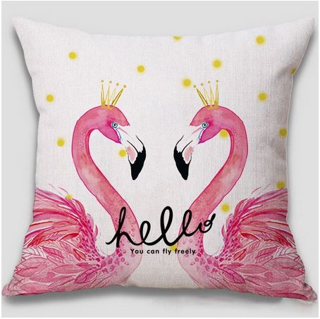 Coussin Flamants Roses Fille