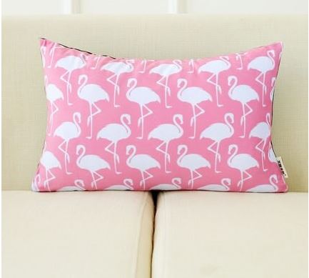 coussin flamant rose 