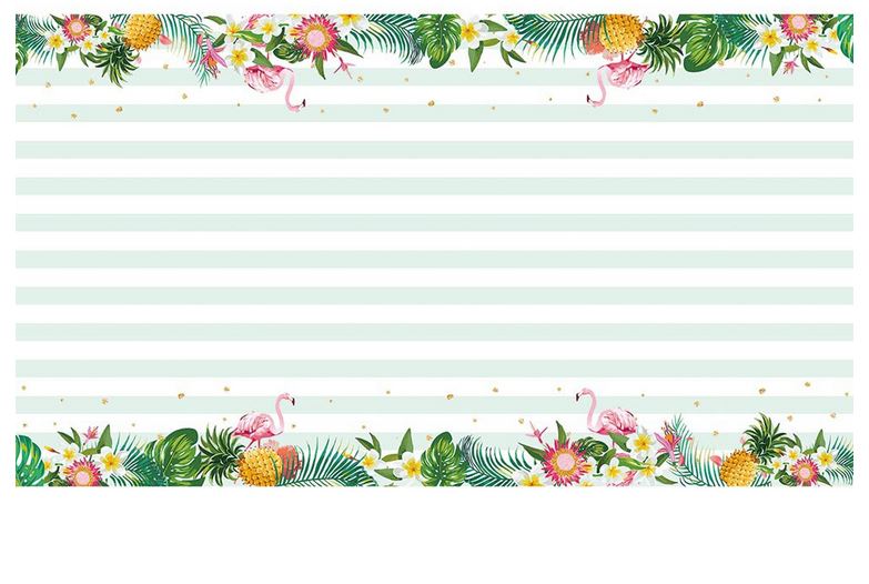 nappe anniversaire flamant rose ananas