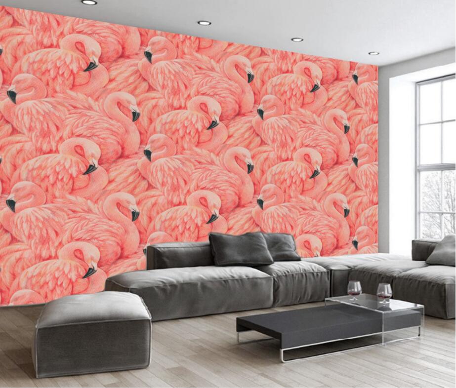 Deco Murale Flamant Rose