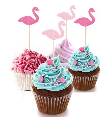 gateau anniversaire individuel flamant rose