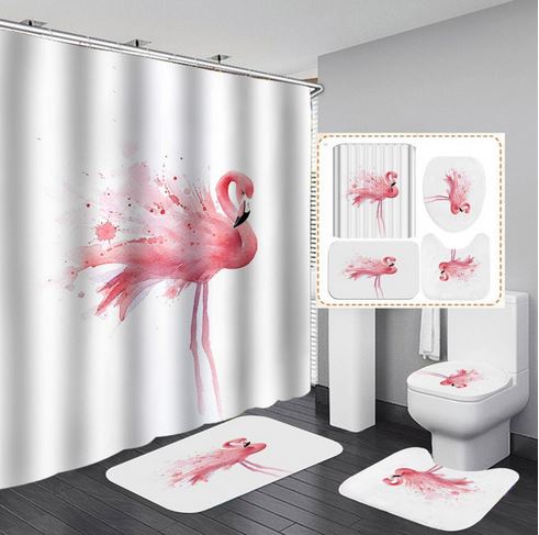 decoration salle de bain flamant rose pas cher