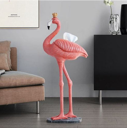 statue flamant rose xxl