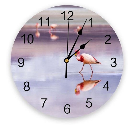 horloge flamant rose 3d