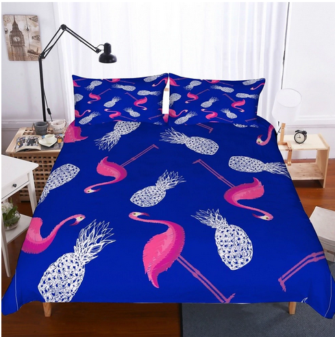 housse de couette 220x240 flamant rose