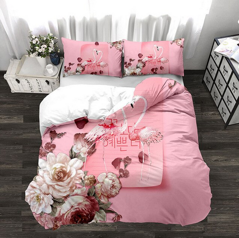 housse de couette flamingo