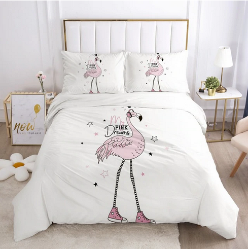 meilleure housse de couette flamant rose