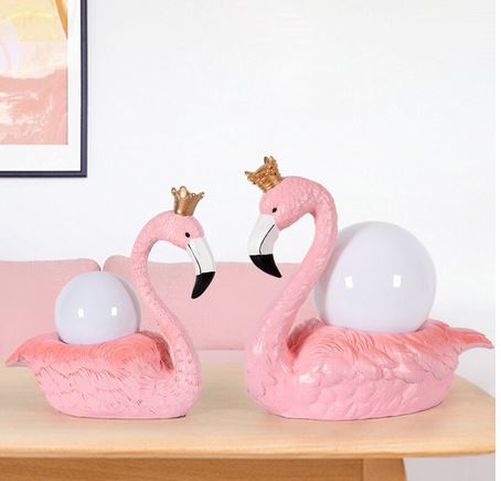 lampes flamant rose led 2 tailles