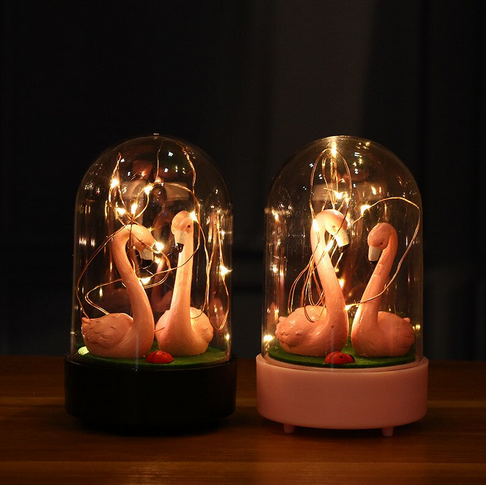 lampe flamant rose lumiere douce