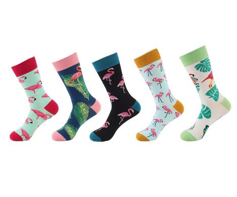 chaussettes flamant rose 40-45