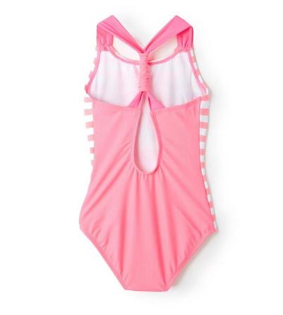 maillot dos nageur flamant rose pour fille