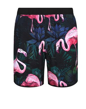 maillot de bain avec imprime flamant rose pour homme