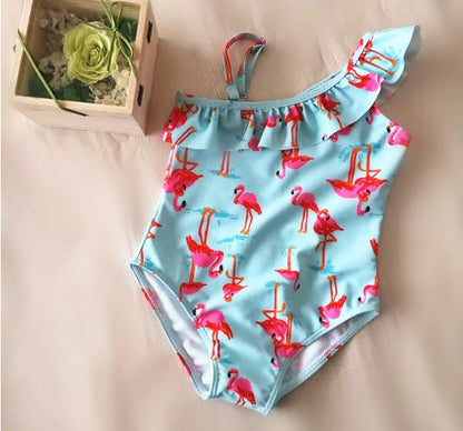 maillot de bain fille flamant rose comme les grandes