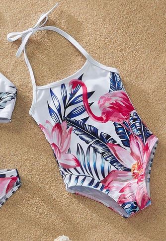 Maillots Flamant Rose Assortis pour Femme & Fille