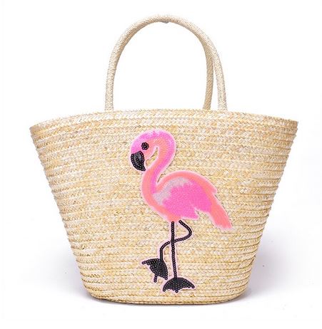 panier flamant rose pour femme chic