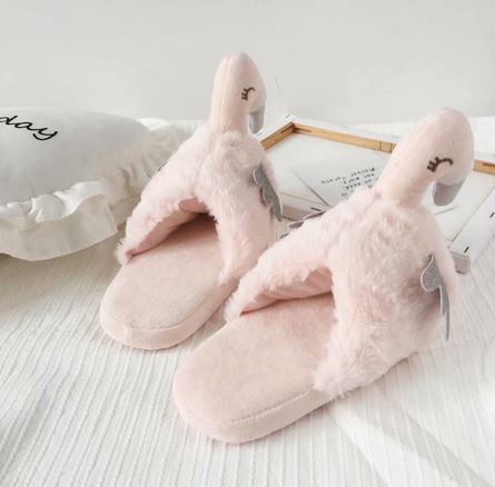 Pantoufles Flamant Rose Pastel Royaume Flamant Rose