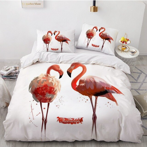 housse de couette flamingo