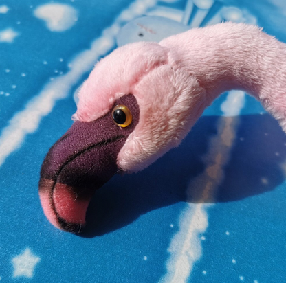 vraie peluche flamant rose