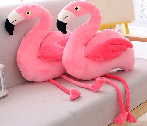 peluches flamants roses 1m