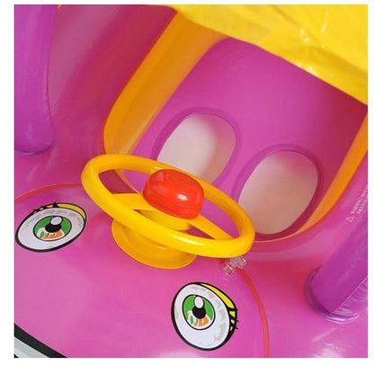 voiture bouee flamant rose pour bebe