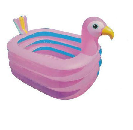 piscine gonflable flamant rose