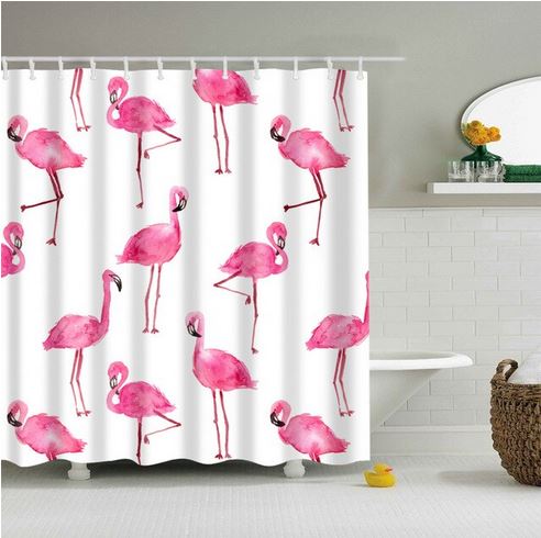 meilleur rideau de douche flamant rose
