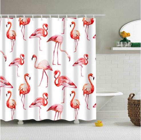 plus beau rideau de douche flamant rose