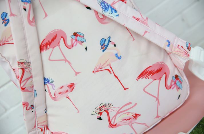 sac a dos imprime flamant rose