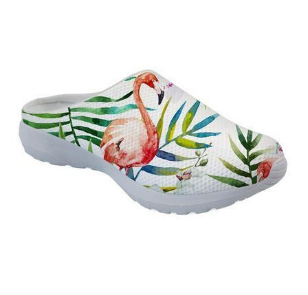 sabot tendance legers flamant rose tropical