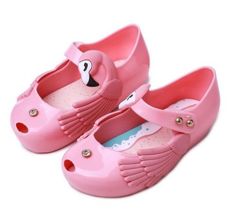 chaussures plastique pour marcher dans l'eau enfant flamant rose