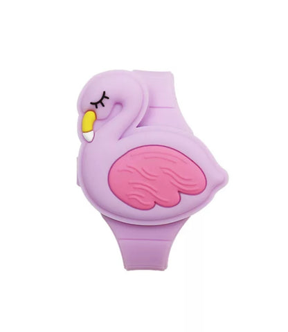 Montre Flamant Rose en Silicone